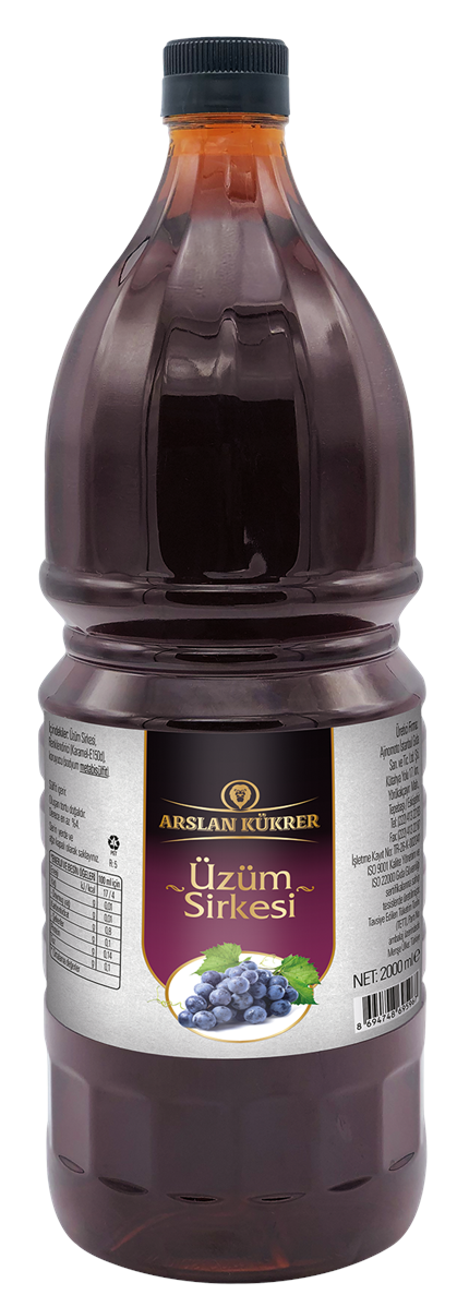 Arslan Kükrer Üzüm Sirkesi 2Lt*12 Ad