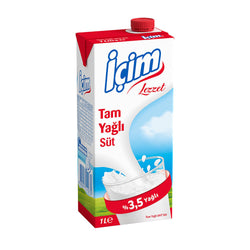 1 Adet İçim Süt Lezzet 3,5 Tam Yağlı 1Ltx12