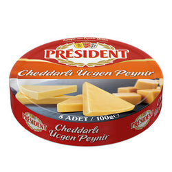 1 Adet President Üçgen Peynir Cheddarl 100Grx24