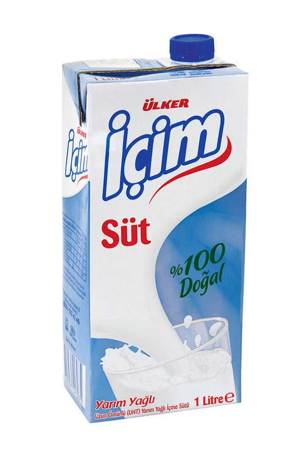 1 Adet İçim Süt Yarım Yağlı 1Lt X12